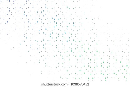 Dark Blue, Green vector cover with mathematic symbols. Modern geometrical illustration with numerals. The pattern can be used for school, grammar websites.