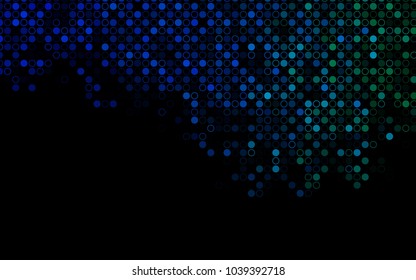 Dark Blue, Green vector  cover with spots. Glitter abstract illustration with blurred drops of rain. Pattern can be used as texture of water, rain drops.