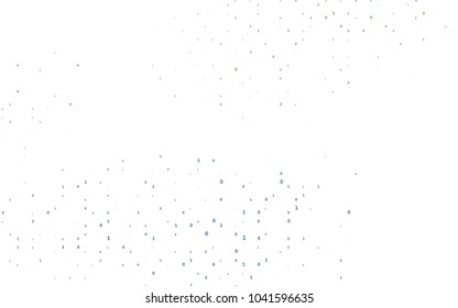 Dark Blue, Green vector cover with mathematic symbols. Shining colorful illustration with isolated Digit signs. The pattern can be used for ad, booklets, leaflets of education.