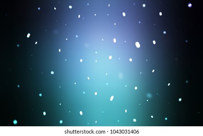 Dark Blue, Green vector cover with beautiful snowflakes. Shining colored illustration with snow in christmas style. The pattern can be used for year new  websites.