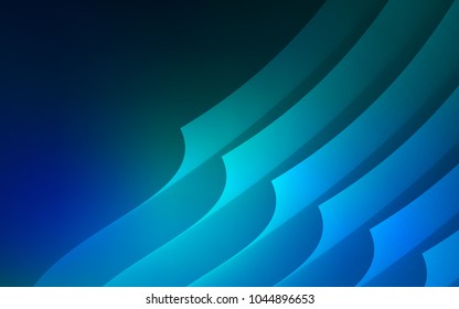Dark Blue, Green vector cover with stright stripes. Decorative shining illustration with lines on abstract template. The pattern for ad, booklets, leaflets.