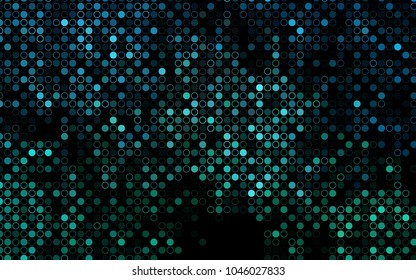 Dark Blue, Green vector  cover with spots. Illustration with set of shining colorful abstract circles. The pattern can be used for aqua ad, booklets.