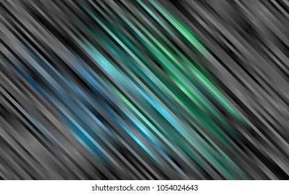 Dark Blue, Green vector cover with long lines. Modern geometrical abstract illustration with staves. The template can be used as a background.