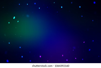 Dark Blue, Green vector cover with beautiful snowflakes. Modern geometrical abstract illustration with crystals of ice. New year design for your business advert.