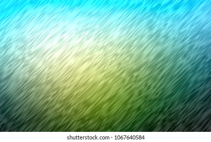 Dark Blue, Green vector cover with long lines. Lines on blurred abstract background with gradient. Smart design for your business advert.