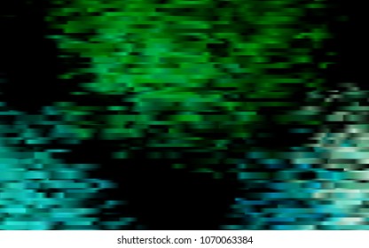 Dark Blue, Green vector cover with long lines. Glitter abstract illustration with colored sticks. Best design for your ad, poster, banner.