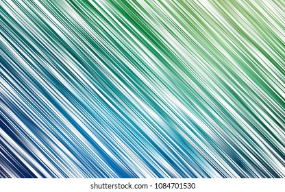 Dark Blue, Green vector cover with long lines. Lines on blurred abstract background with gradient. The pattern can be used for websites.