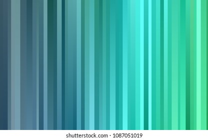 Dark Blue, Green vector cover with long lines. Glitter abstract illustration with colored sticks. The pattern can be used as ads, poster, banner for commercial.