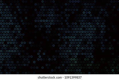 Dark Blue, Green vector  cover with spots. Glitter abstract illustration with blurred drops of rain. Beautiful design for your business natural advert.