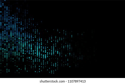 Dark Blue, Green vector  cover with spots. Glitter abstract illustration with blurred drops of rain. Completely new template for your brand book.