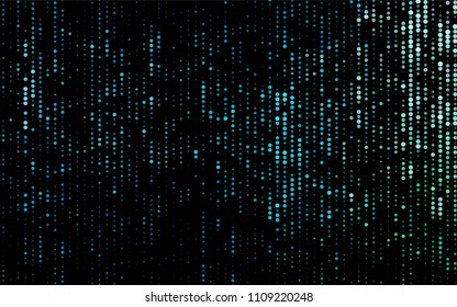 Dark Blue, Green vector  cover with spots. Illustration with set of shining colorful abstract circles. New design for ad, poster, banner of your website.