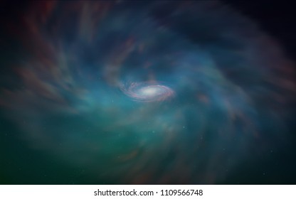 Dark Blue, Green vector cover with astronomical stars. Space stars on blurred abstract background with gradient. Pattern for astrology websites.