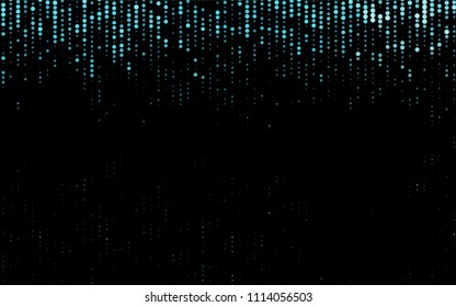 Dark Blue, Green vector  cover with spots. Illustration with set of shining colorful abstract circles. New design for ad, poster, banner of your website.