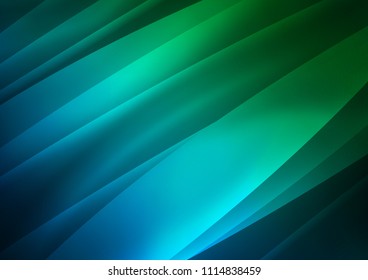 Dark Blue, Green vector cover with long lines. Blurred decorative design in simple style with lines. The pattern can be used as ads, poster, banner for commercial.