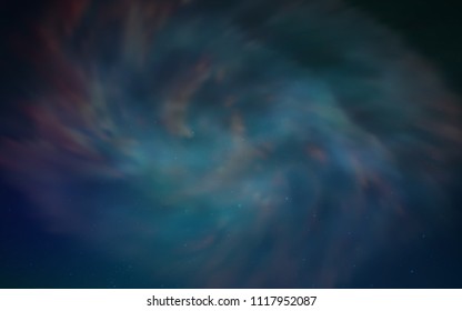Dark Blue, Green vector cover with astronomical stars. Space stars on blurred abstract background with gradient. Pattern for astronomy websites.