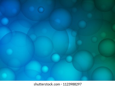 Dark Blue, Green vector cover with spots. Modern abstract illustration with colorful water drops. The pattern can be used for ads, leaflets of liquid.