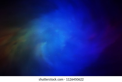 Dark Blue, Green vector cover with astronomical stars. Modern abstract illustration with Big Dipper stars. Best design for your ad, poster, banner.