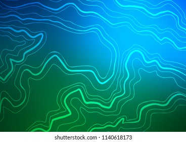 Dark Blue, Green vector cover with long lines. Blurred decorative design in simple style with lines. The template can be used as a background.