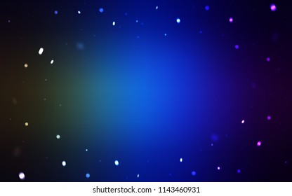 Dark Blue, Green vector cover with beautiful snowflakes. Decorative shining illustration with snow on abstract template. The pattern can be used for new year leaflets.