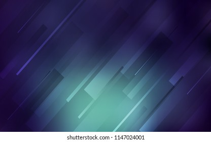Dark Blue, Green vector cover with stright stripes. Glitter abstract illustration with colored sticks. The pattern for ad, booklets, leaflets.
