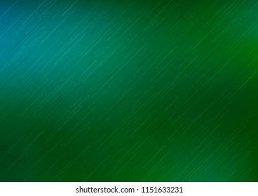 Dark Blue, Green vector cover with long lines. Shining colored illustration with narrow lines. The pattern can be used for websites.