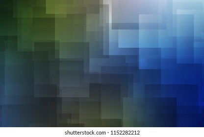 Dark Blue, Green vector cover with stright stripes. Decorative shining illustration with lines on abstract template. Pattern for your busines websites.