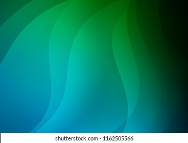 Dark Blue, Green vector cover with long lines. Lines on blurred abstract background with gradient. The pattern can be used as ads, poster, banner for commercial.