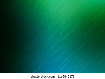 Dark Blue, Green vector cover with long lines. Glitter abstract illustration with colored sticks. The pattern can be used for busines ad, booklets, leaflets