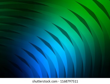Dark Blue, Green vector cover with long lines. Blurred decorative design in simple style with lines. The pattern can be used for busines ad, booklets, leaflets