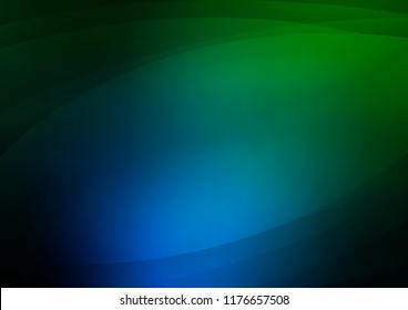 Dark Blue, Green vector cover with long lines. Glitter abstract illustration with colored sticks. The pattern can be used for busines ad, booklets, leaflets