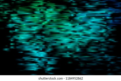 Dark Blue, Green vector cover with long lines. Decorative shining illustration with lines on abstract template. The pattern can be used as ads, poster, banner for commercial.