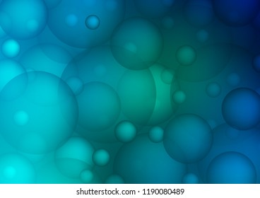 Dark Blue, Green vector cover with spots. Beautiful colored illustration with blurred circles in nature style. Pattern can be used as texture of water, rain drops.