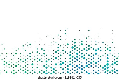 Dark Blue, Green vector cover with circles. Abstract illustration with colored bubbles in nature style. Design for business adverts.