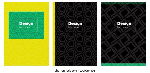 Dark Blue, Green vector cover for notebooks. Abstract booklet on colored background with gradient. Pattern notebooks, journals.