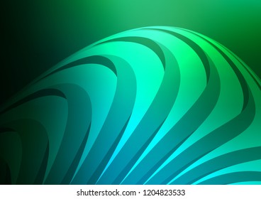 Dark Blue, Green vector cover with long lines. Decorative shining illustration with lines on abstract template. The pattern can be used as ads, poster, banner for commercial.
