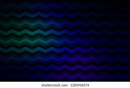 Dark Blue, Green vector cover with stright stripes. Blurred decorative design in simple style with lines. Pattern for ad, booklets, leaflets.