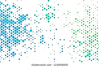 Dark Blue, Green vector cover with circles. Glitter abstract illustration with blurred drops of rain. Pattern for beautiful websites.