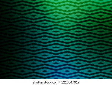 Dark Blue, Green vector cover in polygonal style. Triangles on abstract background with colorful gradient. Pattern for busines ad, booklets, leaflets