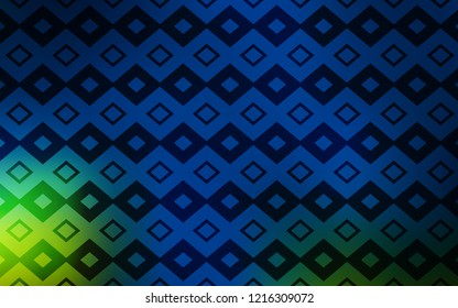 Dark Blue, Green vector cover in polygonal style. Modern abstract illustration with colorful rectangles. Pattern for commercials.