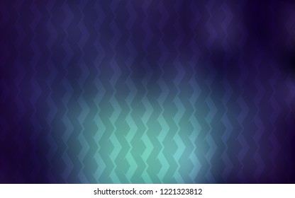 Dark Blue, Green vector cover with stright stripes. Lines on blurred abstract background with gradient. Smart design for your business advert.