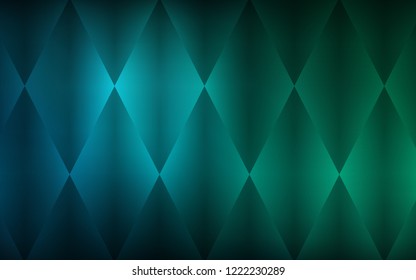 Dark Blue, Green vector cover in polygonal style. Decorative design in abstract style with rectangles. Modern template for your landing page.