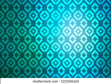 Dark Blue, Green vector cover in polygonal style. Abstract gradient illustration with rectangles. Pattern for commercials.