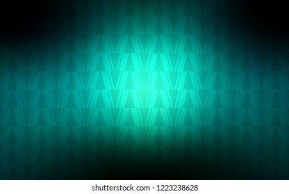 Dark Blue, Green vector cover with polygonal style. Triangles on abstract background with colorful gradient. Template for wallpapers.