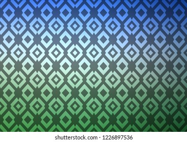 Dark Blue, Green vector cover in polygonal style. Decorative design in abstract style with rectangles. Pattern for busines ad, booklets, leaflets