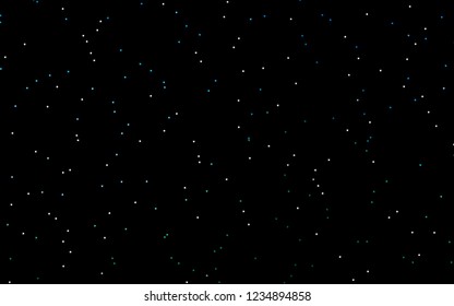 Dark Blue, Green vector cover with small and big stars. Modern geometrical abstract illustration with stars. The pattern can be used for wrapping gifts.