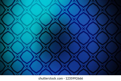 Dark Blue, Green vector cover with small and big stars. Stars on blurred abstract background with gradient. Template for sell phone backgrounds.