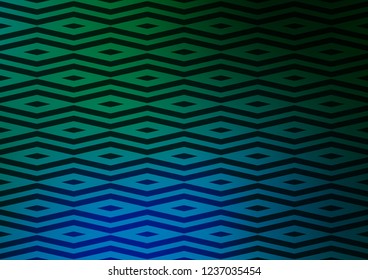 Dark Blue, Green vector cover in polygonal style. Beautiful illustration with triangles in nature style. Pattern for commercials.
