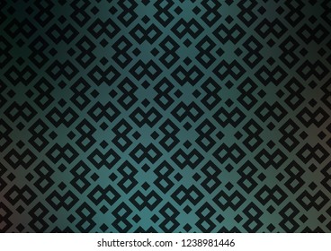 Dark Blue, Green vector cover in polygonal style. Abstract gradient illustration with rectangles. Best design for your ad, poster, banner.