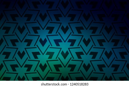 Dark Blue, Green vector cover with polygonal style. Beautiful illustration with triangles in nature style. Smart design for your adverts.