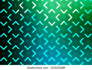 Dark Blue, Green vector cover with long lines. Blurred decorative design in simple style with lines. Smart design for your business advert.